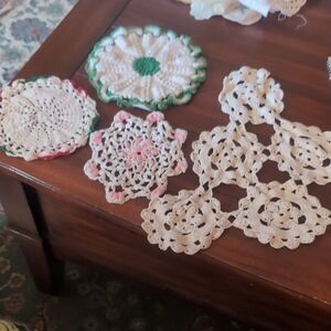 Handcrafted Crochet Doily Bundle -#17